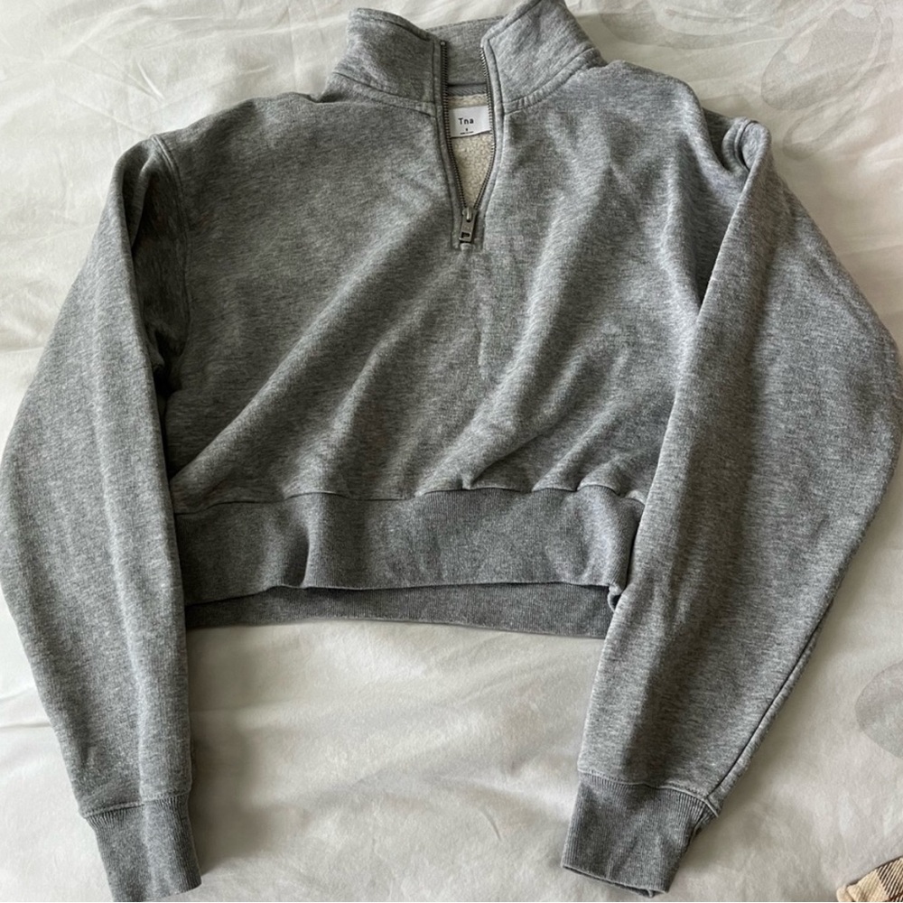 Grey zip up hoodie